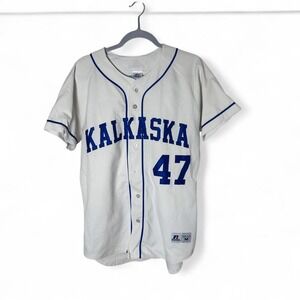 Russell Athletic Kalkaska white baseball jersey Size M #baseball #jersey